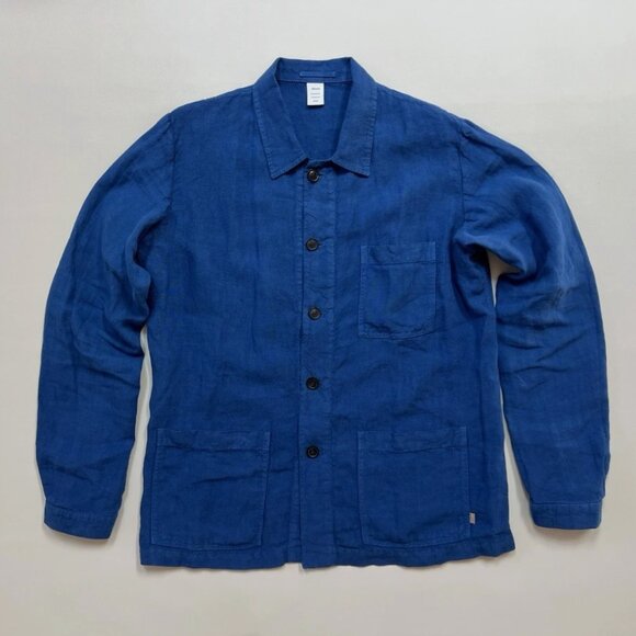 NEW Jjjjound French Chore Jacket Linen M Blue - Picture 1 of 3